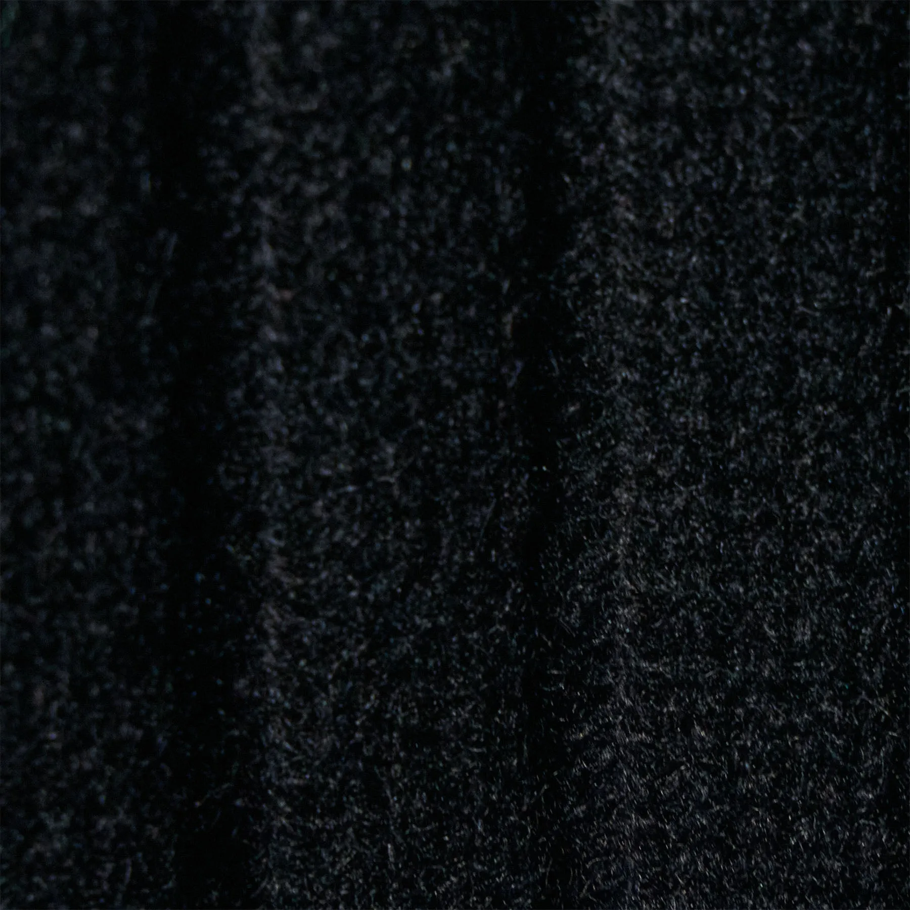Cashmere Wide Ribbed Hoodie - Black