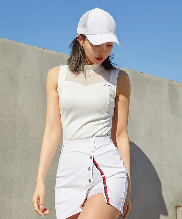 J.Jane Pearl Mesh Ballcap (White)