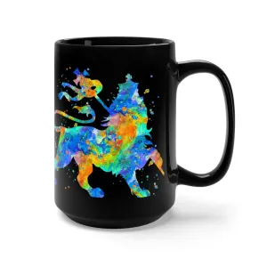 Lion Of Judah Black Mug 15oz