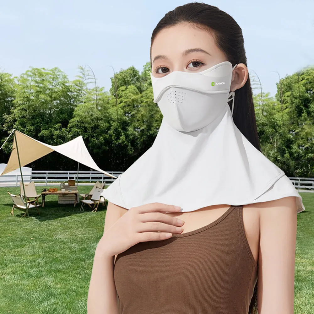 Raw Yarn Uv Protection Face Mask Neck Gaiter