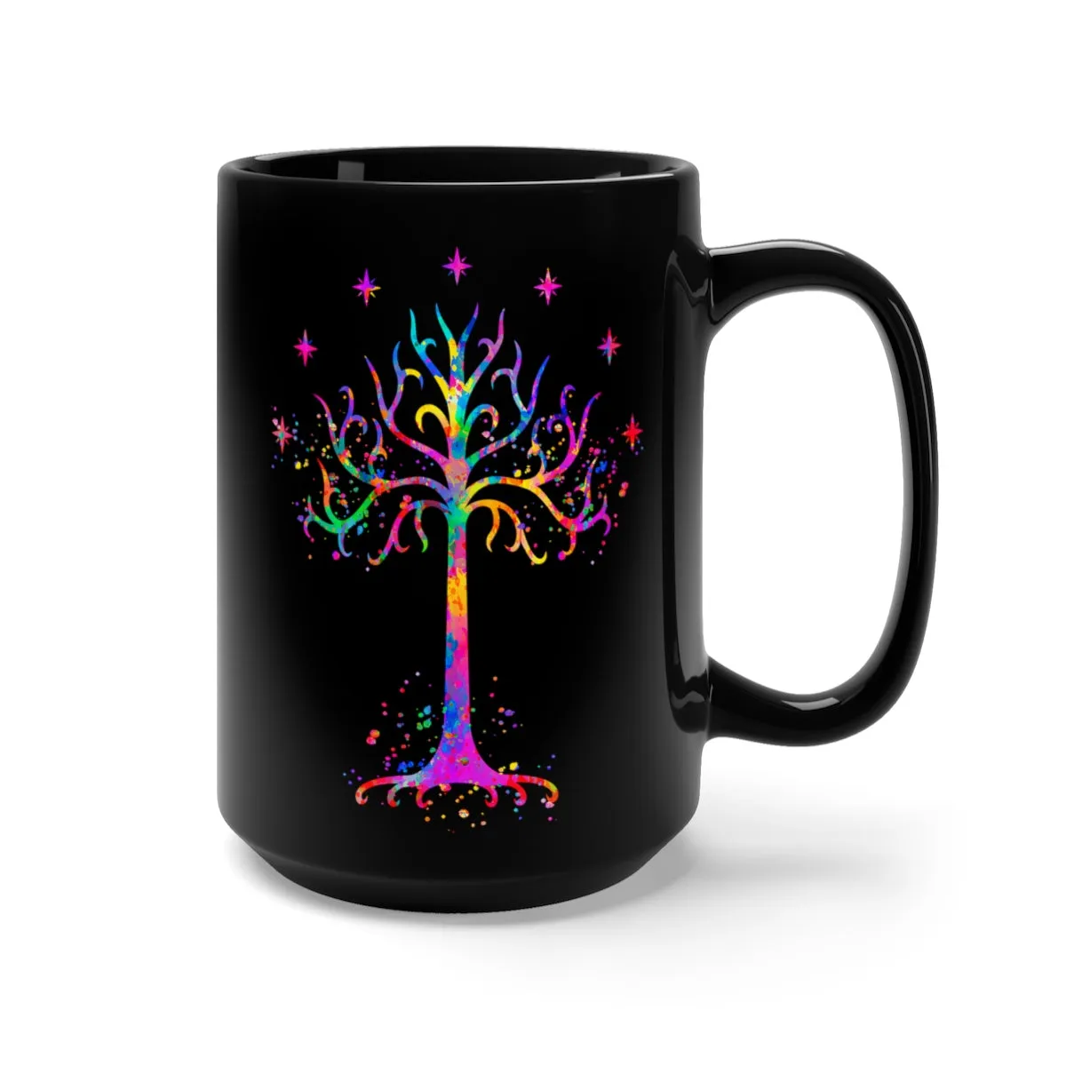 Tree Of Gondor Black Mug 15oz
