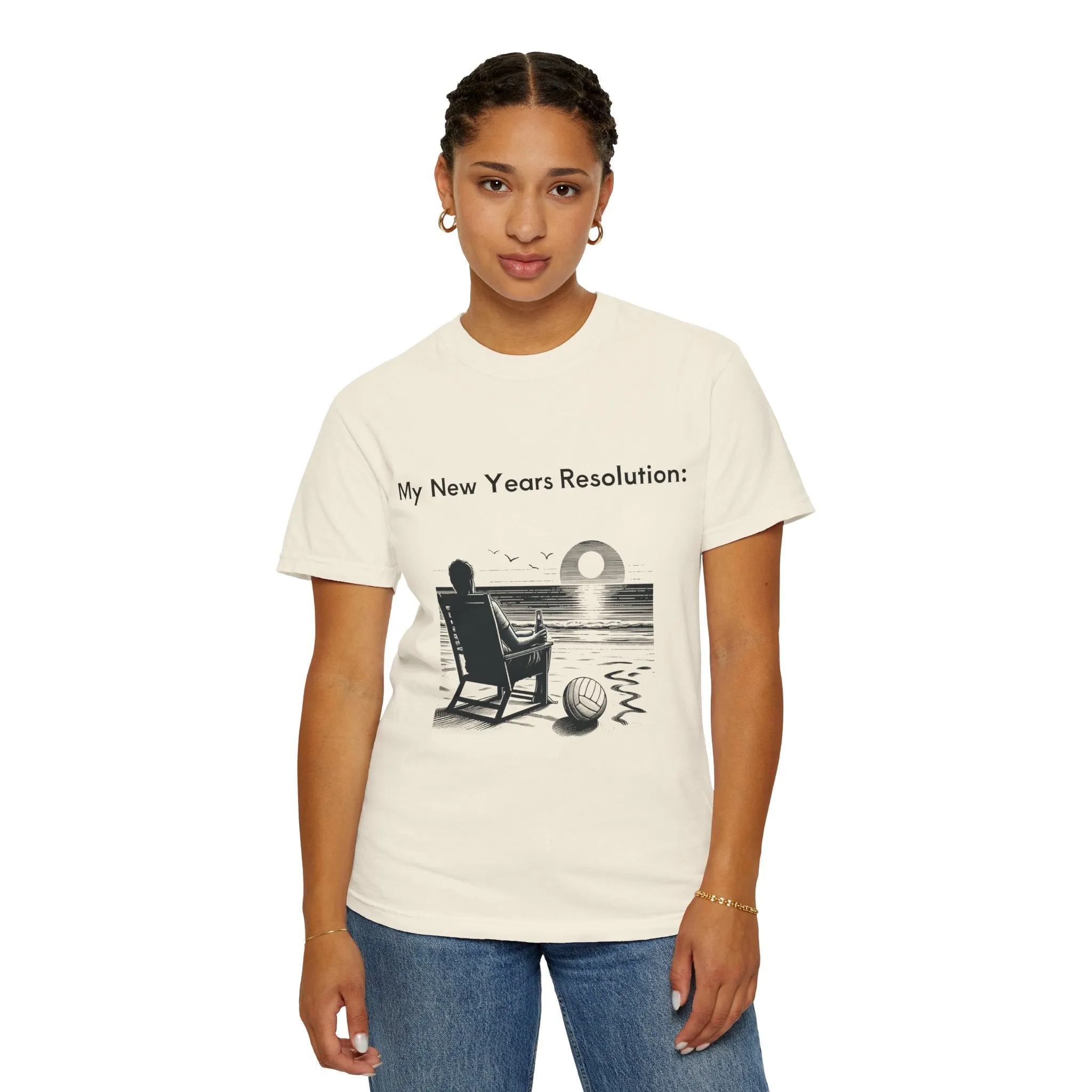 Volleyball Beach Beer Unisex T-shirt - New Years Resolution Graphic Tee